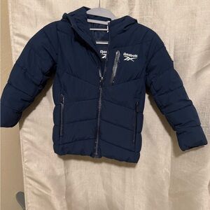 Reebok Navy Blue Zip-Up Jacket puffer boys 5/6